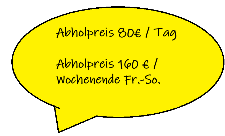 Preisschild Partyzelt 4x8 Meter